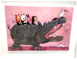 谷口智則さんの作品「カバの行進」